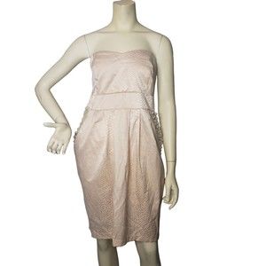 TORRID Light Pink Strapless Dress with Beaded Pocket Trim Size 18